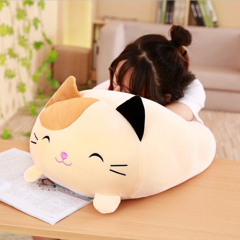 cute cat fluffy cushion pillow