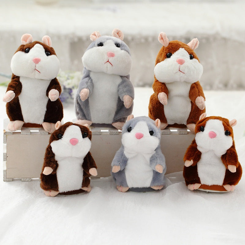 cute repeating talking plush hamster