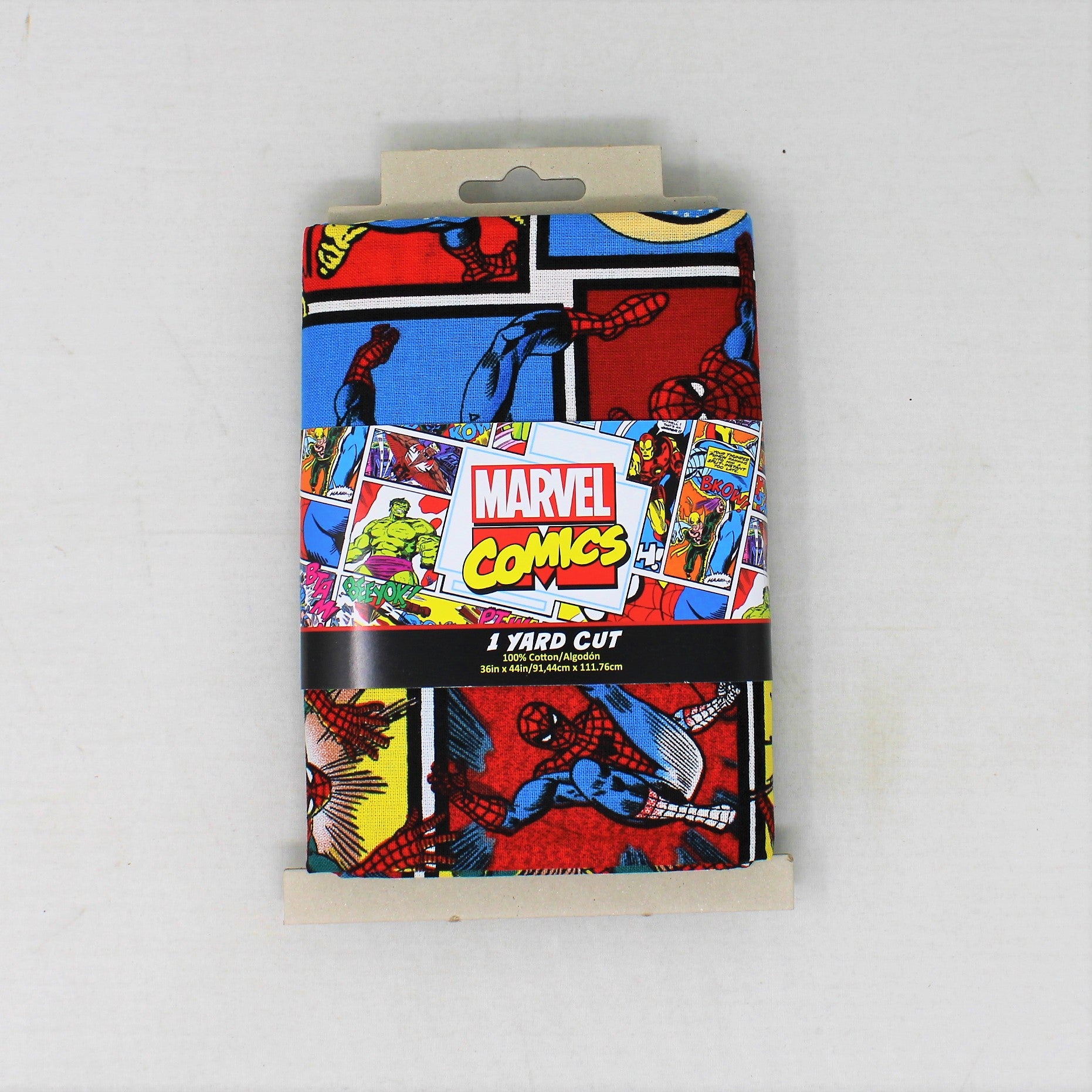 1 Yard Pre-Cut Marvel Fabric: Amazing Spiderman Squares - 36