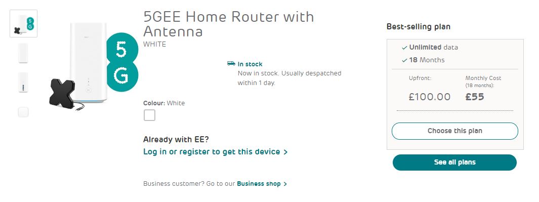 EE 5g home router