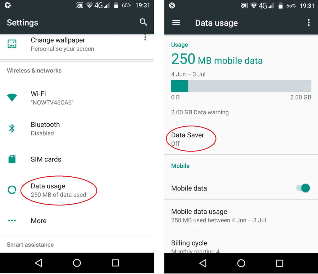 mobile data usage