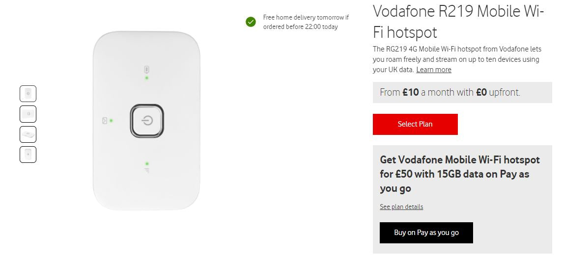 Vodafone R219 Mobile Wi-Fi hotspot