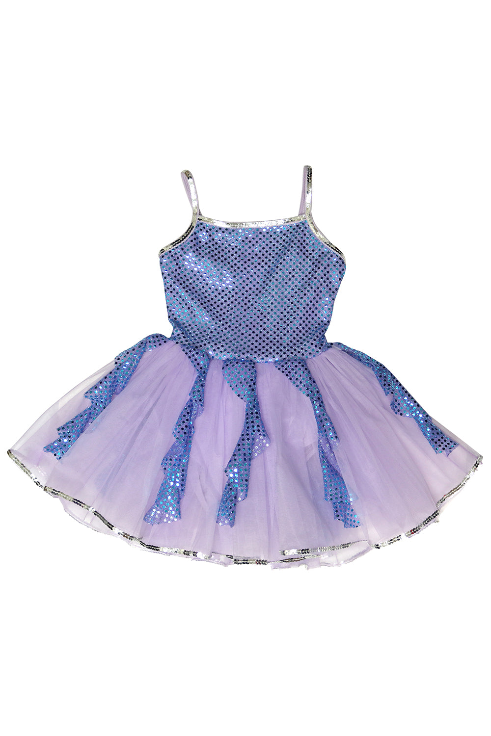 Girls Blue Sequin Costume Leotard Dress | Dancewear | Basic Moves™