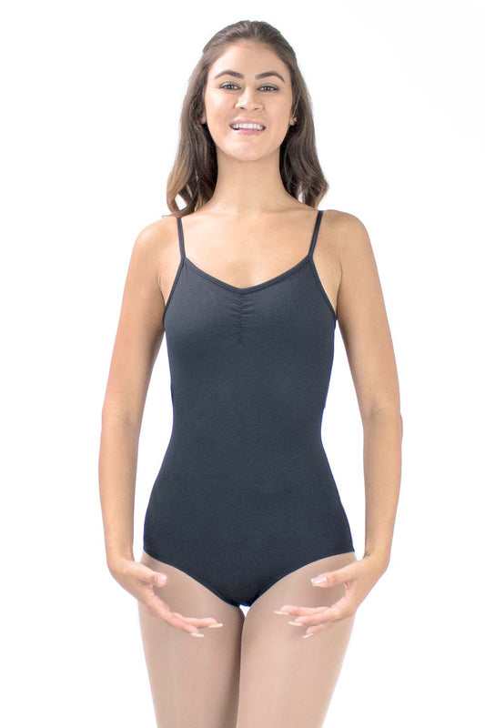 AM Capezio women's leotard with built in bra and adjustable back and straps.