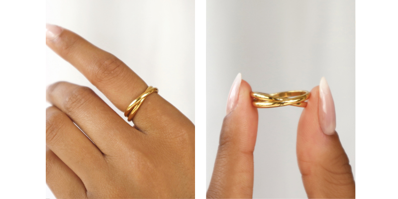 Gold Interlocked Ring