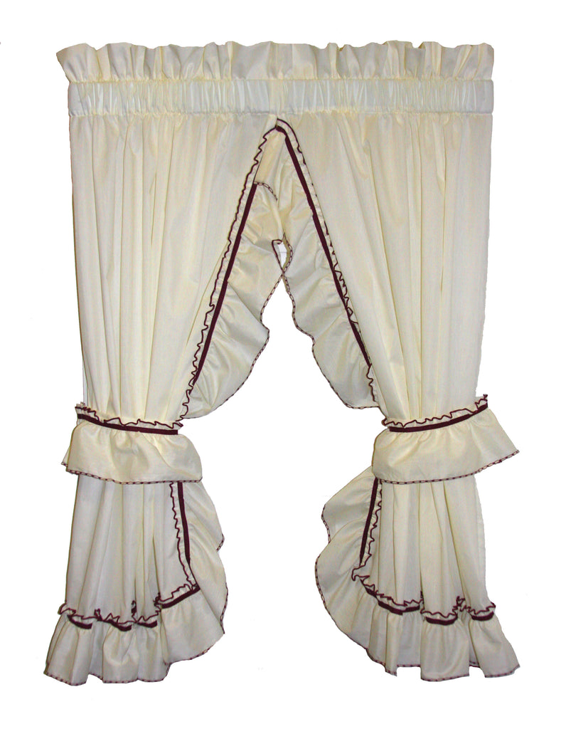 Ruffled Priscilla Curtains Country Ruffled Curtains Window Toppers