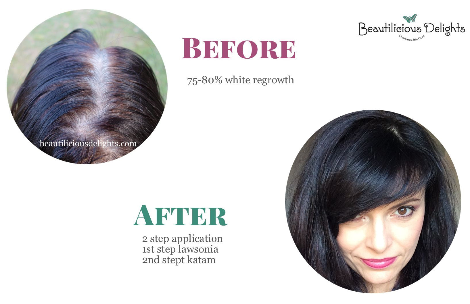 Dye Your Gray Hair Chocolate Brown Using Henna Henna Before After P Beautilicious Delights