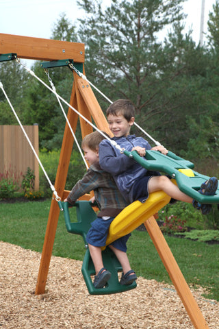 Cedar Summit Cranbrook Swing Set W Glider Monkey Bars By Kidkraft