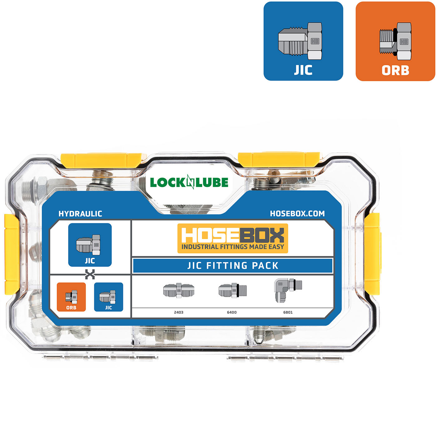 Hosebox JIC to O-RING BOSS Fitting Pack(Equipment from 1980 to Present