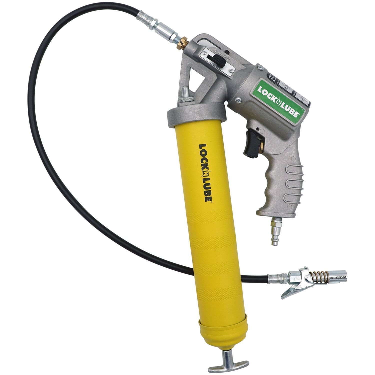 2in1 Pneumatic Grease Gun with Single Shot & Continuous modes LOCKNLUBE