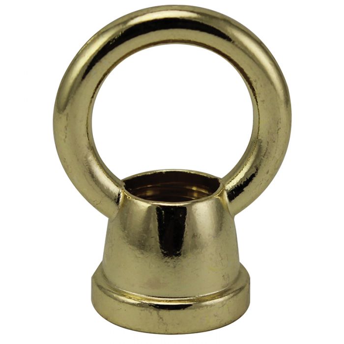 1 Inch Pressure Loop with Wireway - Polished Brass