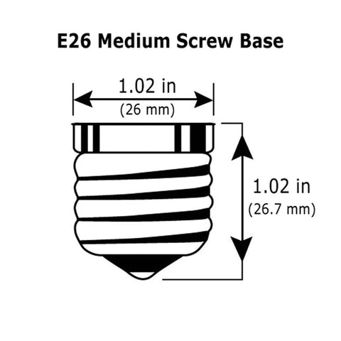 E26 Medium Base Dimensions