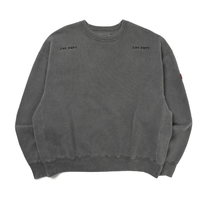 Cav Empt Overdye Cav Empt Crewneck Sweater Charcoal