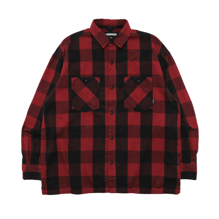 [231ARNH-SHM01] Neighborhood Buffalo Check L/S Shirt (Gray