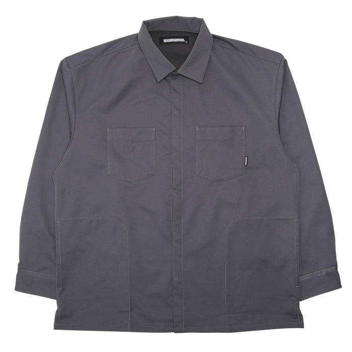 221SPNH-SHM02] Neighborhood Plain L/S Shirt (Black) – The Darkside