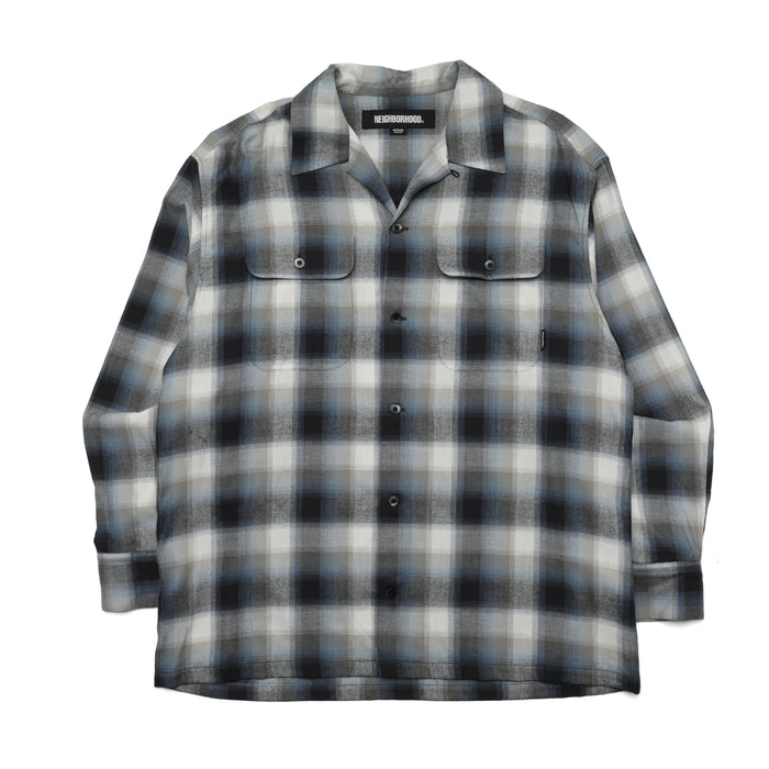 [231ARNH-SHM01] Neighborhood Buffalo Check L/S Shirt (Gray
