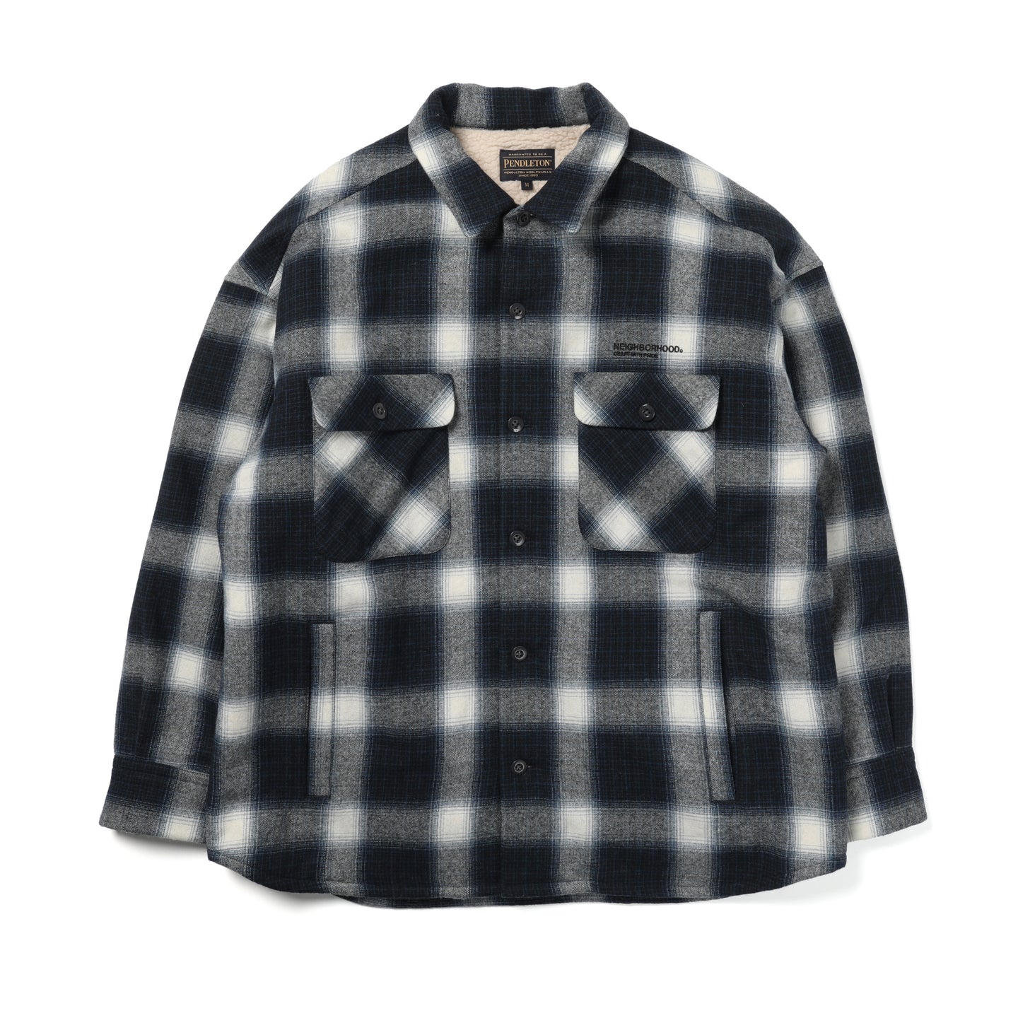 NEIGHBORHOOD PENDLETON CHECK BOA BLUE-