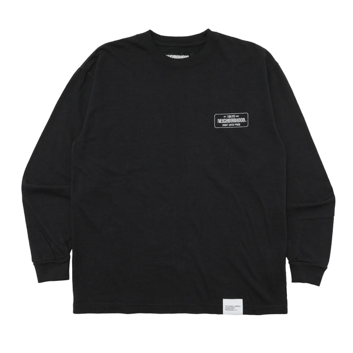 Neighborhood Pigment Dyed L/S Crewneck T-Shirt Black