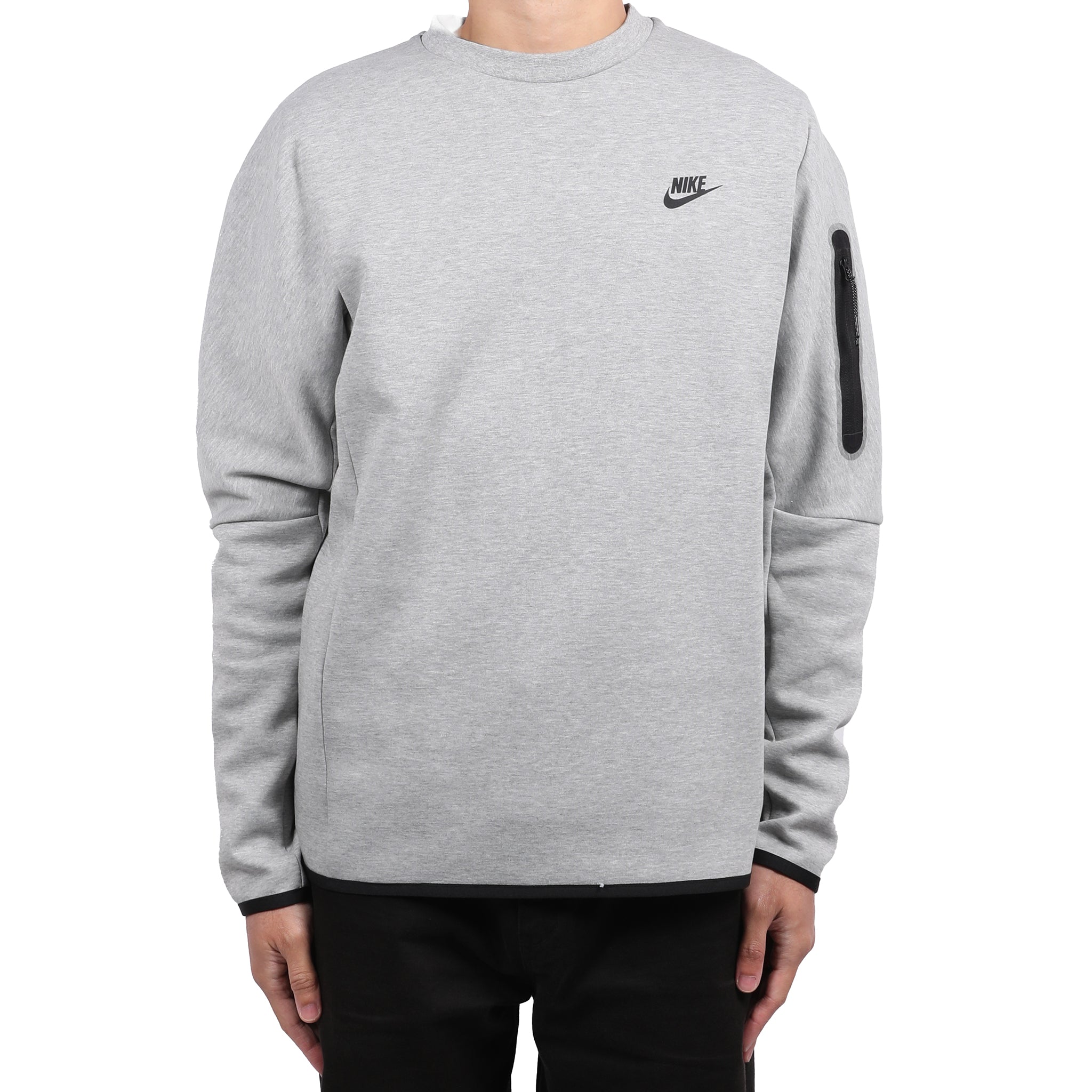 nike tech fleece crewneck grey