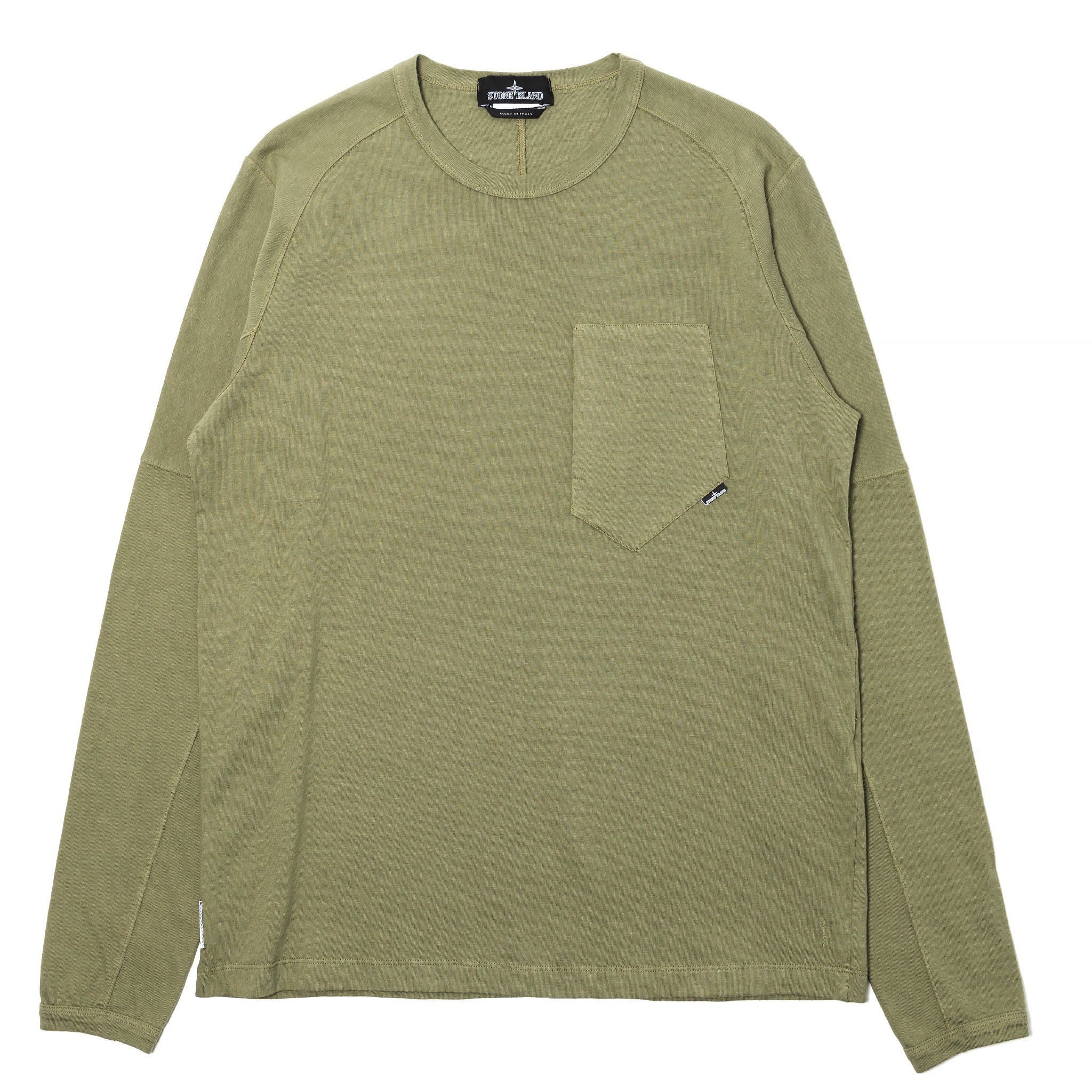 olive green stone island sweatshirt