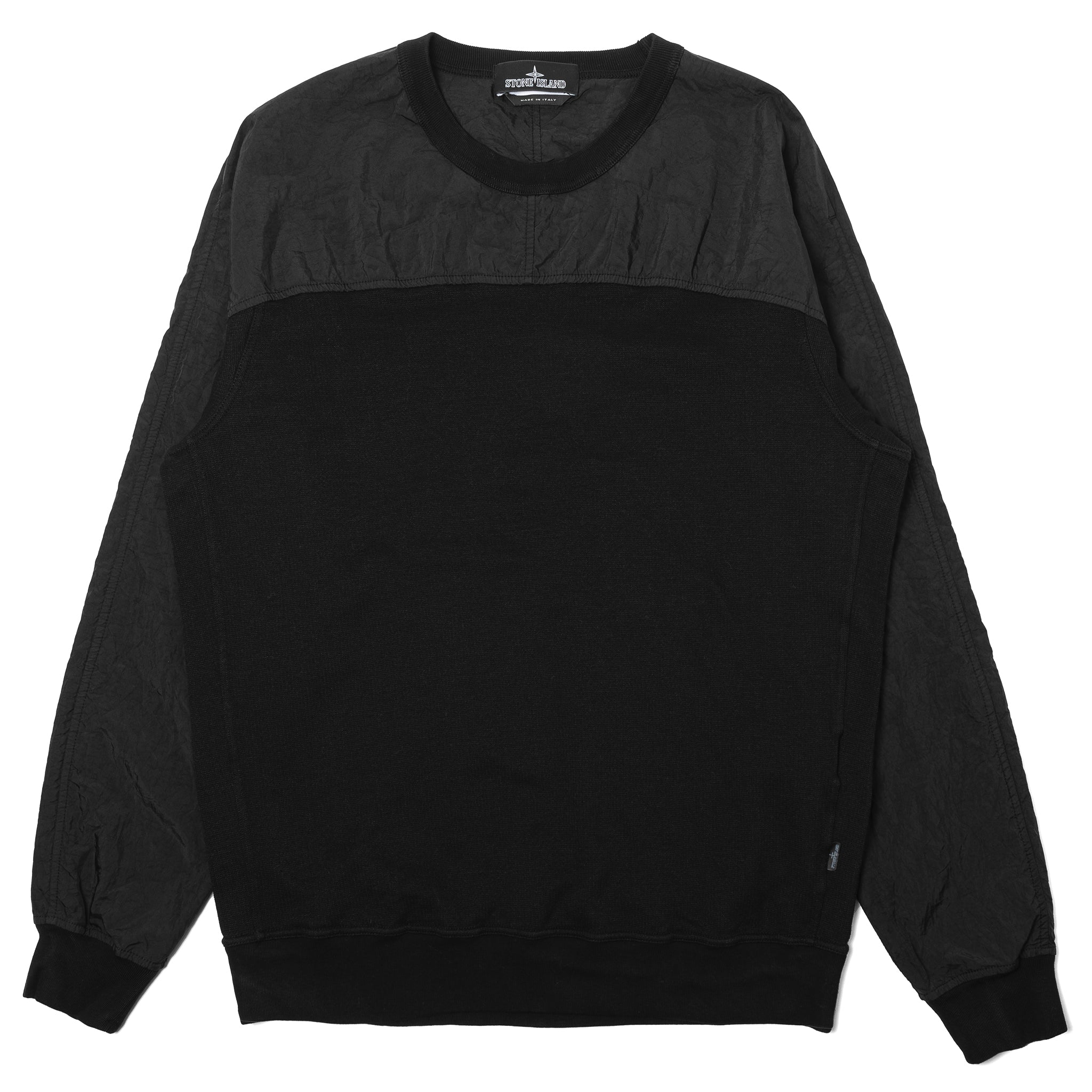 stone island nylon crew neck sweatshirt