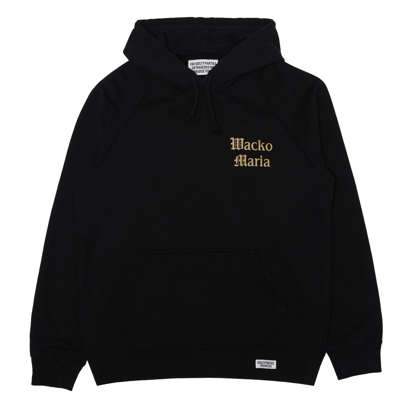 Wacko Maria Washed Heavy Weight Pullover Hooded Sweatshirt Type-3 Black