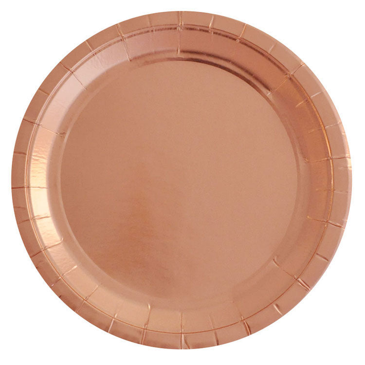 gold paper plates