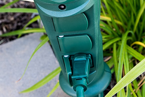 extra power outlets on a stake timer with photocell