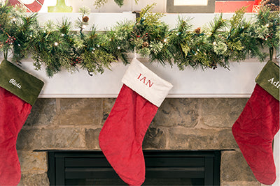Fireplace Garland and Christmas Stocking Hangers