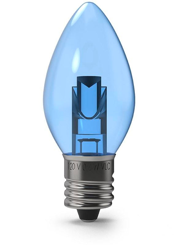 Blue Transparent C7 Light Bulb - Projector Series Bulb by Village Lighting