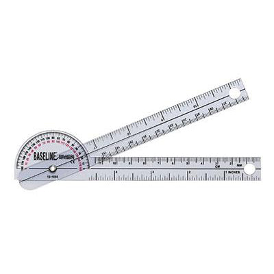 Baseline® Plastic Goniometer - Pocket Style - 180 Degree Head - 6 inch Arms