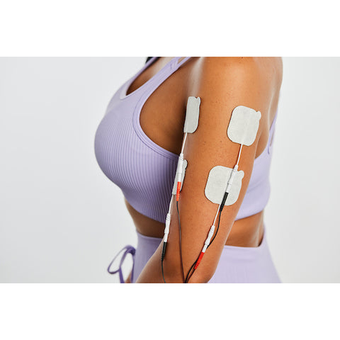 2 in. x 2 in. Square - White Fabric Electrodes 100 (4/pack) - Buy 100 Packs, Get 10 Packs Free