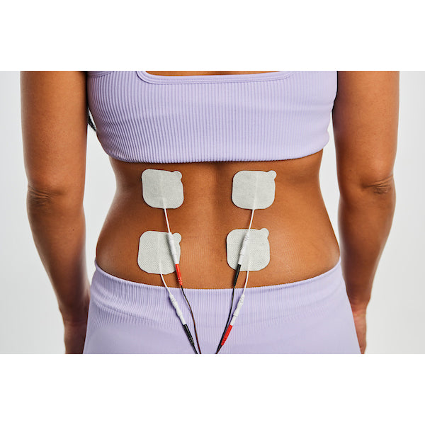 2 in. x 2 in. Square - White Fabric Top Electrodes Case of 10 (4/pack ...