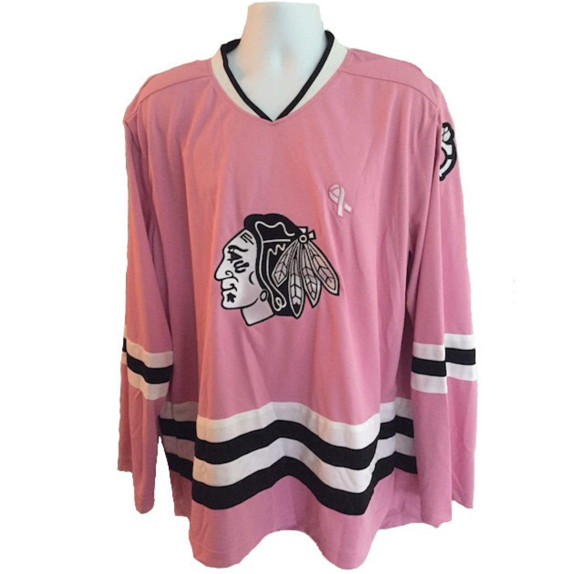 womens pink blackhawks jersey