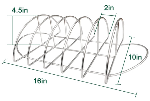 kamado joe stainless steel rib rack dimensions