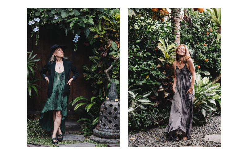 Maxi Dress Tie Dye Bali Jungle Resort Wear Slow Fashion Sustainable