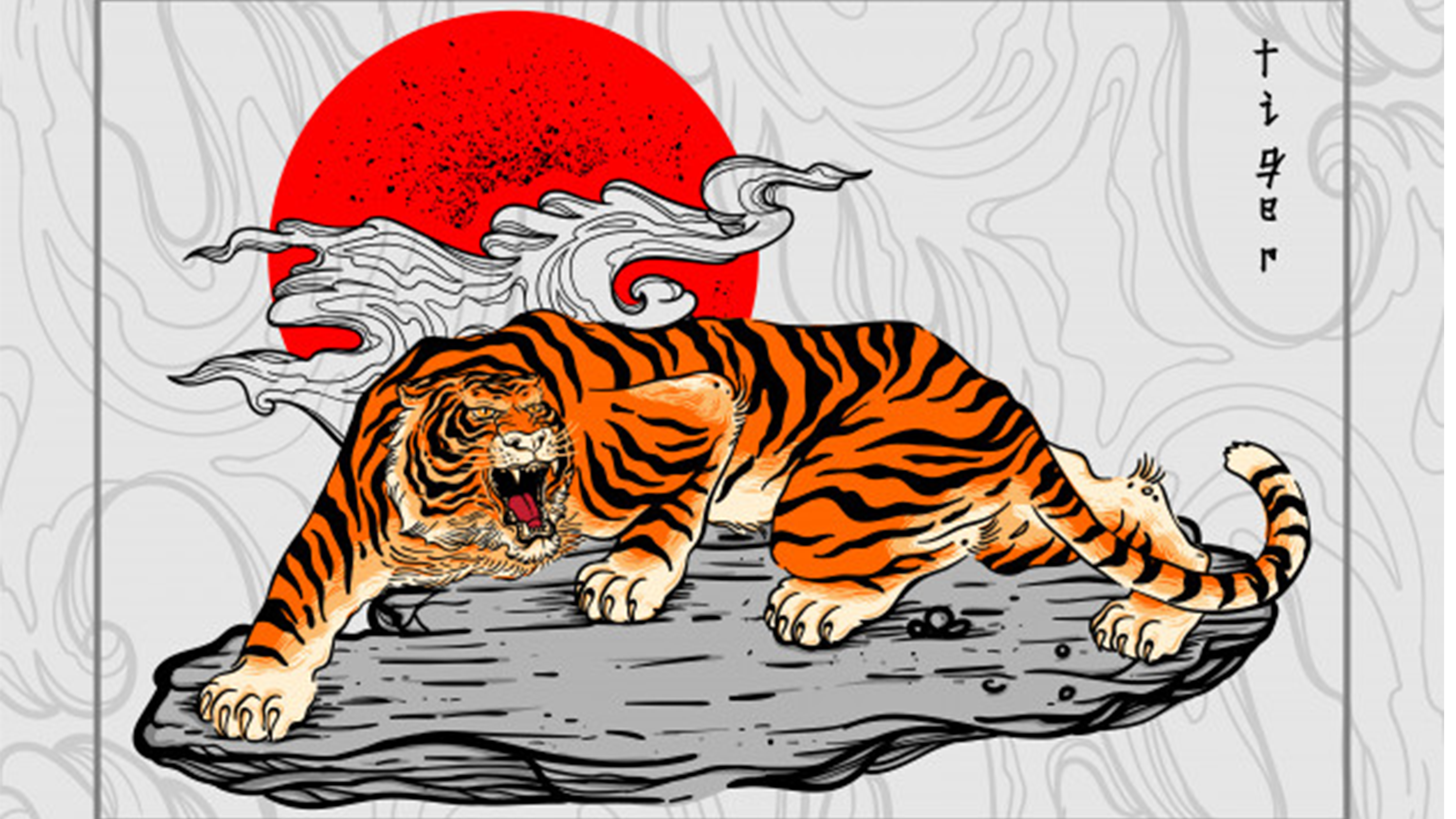 Японский тигр рисунок (48 фото)