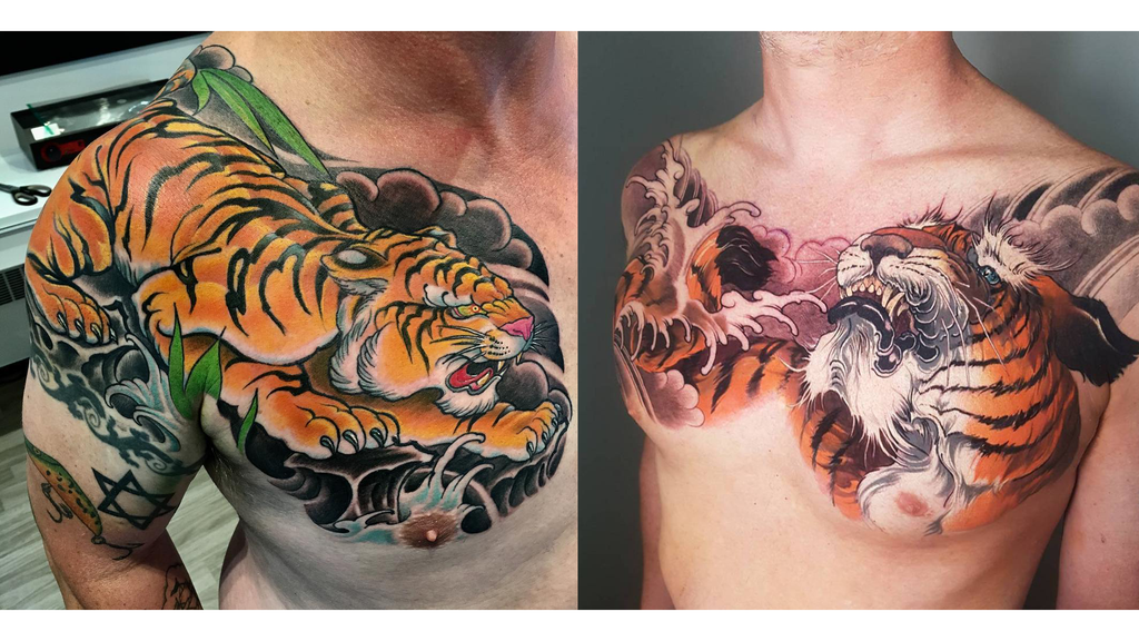 4450 Japanese Tiger Tattoo Images Stock Photos  Vectors  Shutterstock