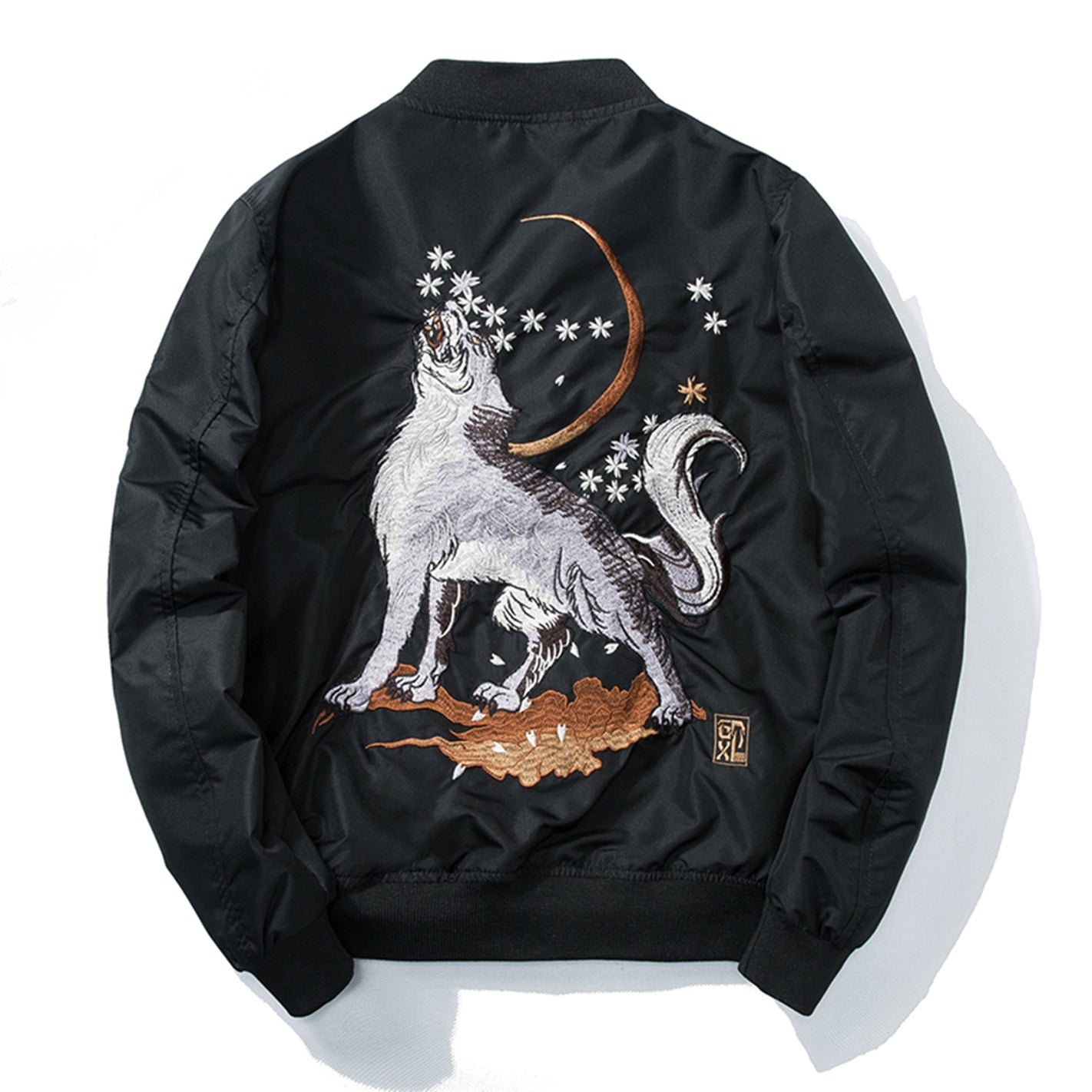 Howling Okami White Wolf Bomber Jacket