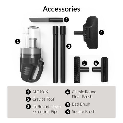 Eluxgo ALT1019 Cordless Vacuum Cleaner Accessories