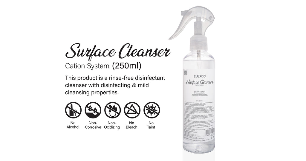 Eluxgo Surface Cleanser 250ml Rinse free disinfectant