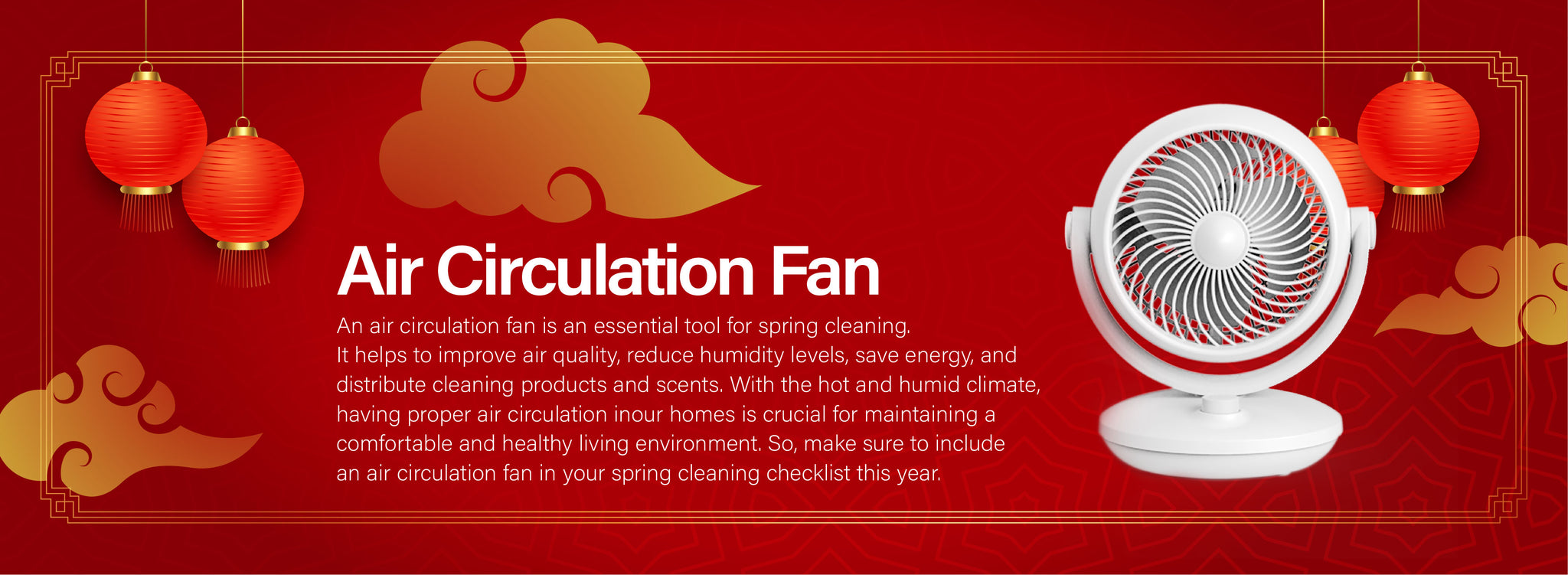Spring cleaning essentials air circulation fan