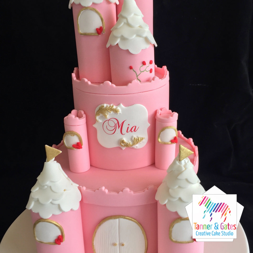 hello kitty castle cakes