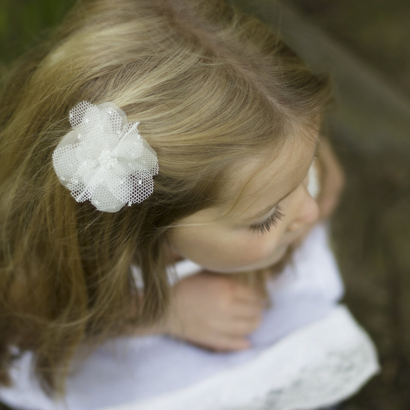 ivory flower hair accessories