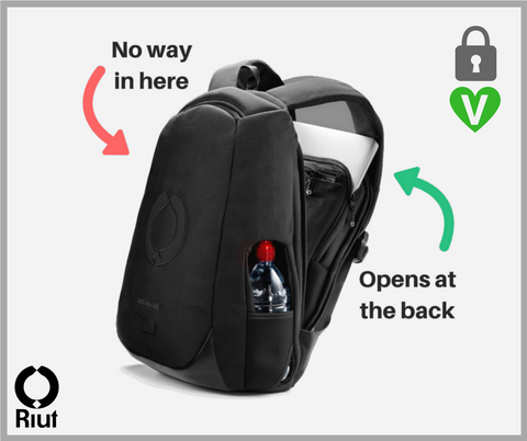 vegan anti theft backpack RiutBag 