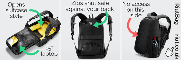 Anti theft laptop backpack 2018 buy online RiutBag