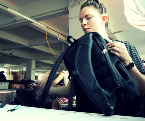 Sarah Giblin ethical backpack manufacturer and RiutBag designer UK startup