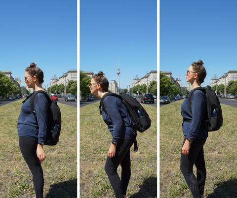 backpack better posture waist strap chest karl marx allee berlin sarah giblin