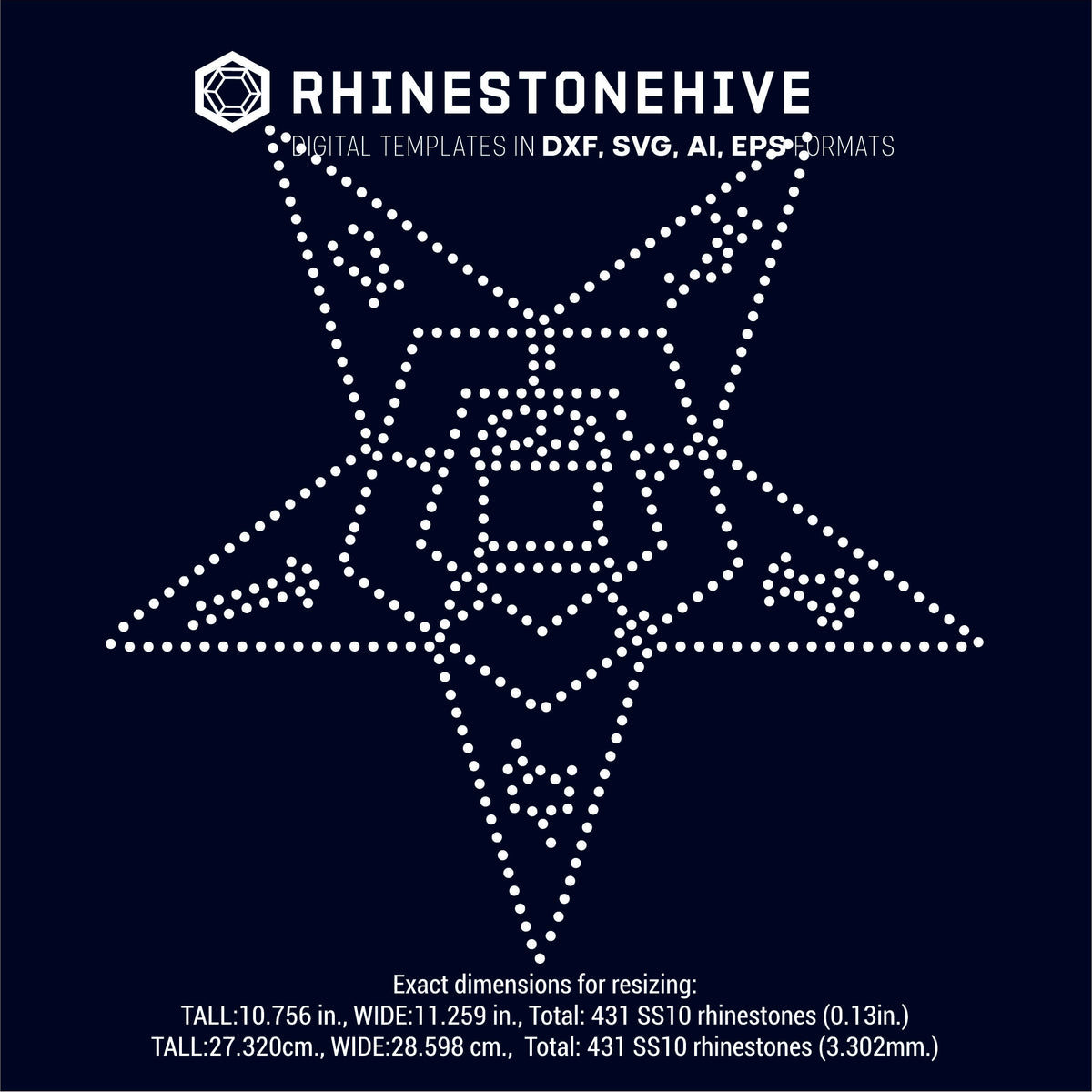Download Eastern Star rhinestone template, svg, eps, ai, png, dxf - BEEHIVEFILES & RHINESTONEHIVE