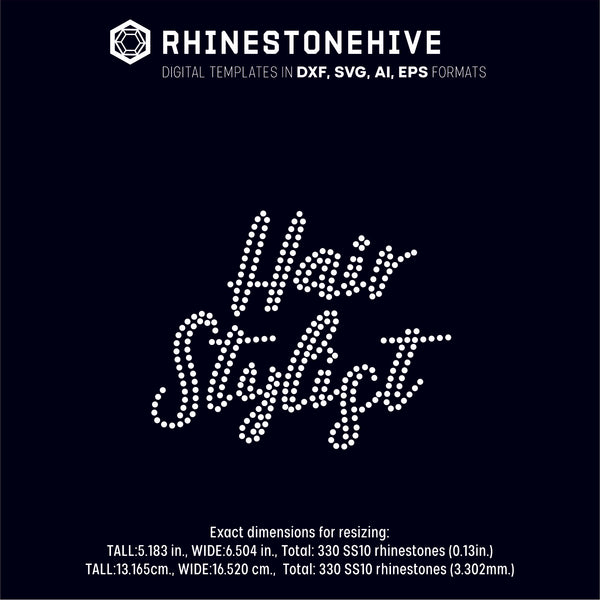 rhinestone templates hairstylist